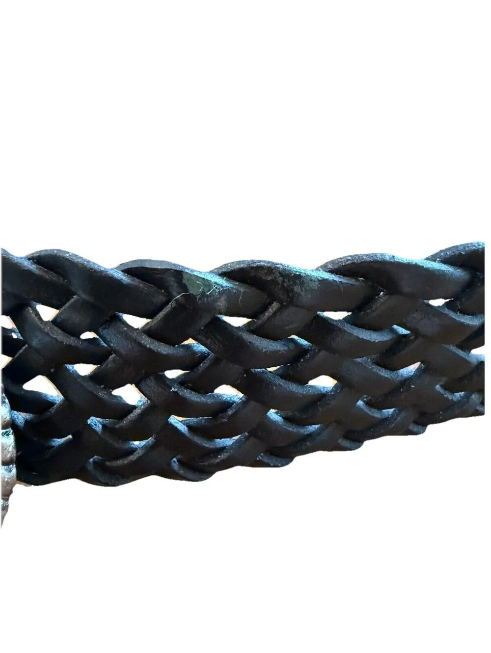 Buckle Your Belt Boho Western Style Braided Black And Gemstone Statement Belt